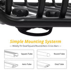 Panier de toit, 160x110x16 cm, porte-bagages en acier robuste - Capacité de charge 75 kg pour SUV, camion, voitures