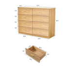 Commode Okak minimaliste moderne à 8/9 tiroirs avec poignées dorées, rangement spacieux et robuste pour chambre à coucher et salon