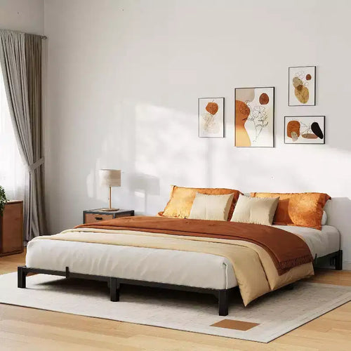 Acekool Metal Bed Frame - 6 Storage Space, No Tools Needed