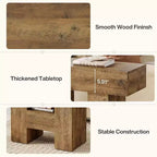 Table d'appoint étroite Lantine, table d'appoint de canapé de style ferme avec étagère de rangement à 2 niveaux et base robuste pour le salon
