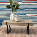 Table basse GDFStudio Francie industrielle de 109,86 cm avec pieds traîneaux