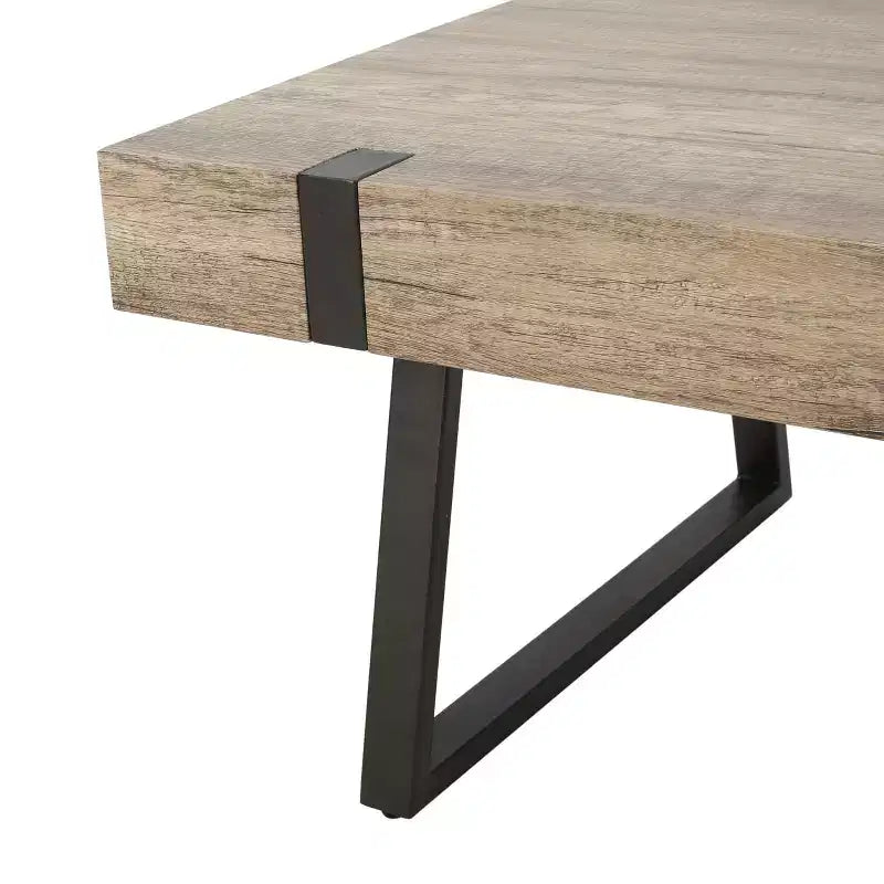 Table basse GDFStudio Francie industrielle de 109,86 cm avec pieds traîneaux