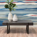 Table basse GDFStudio Francie industrielle de 109,86 cm avec pieds traîneaux