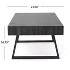 Table basse GDFStudio Francie industrielle de 109,86 cm avec pieds traîneaux