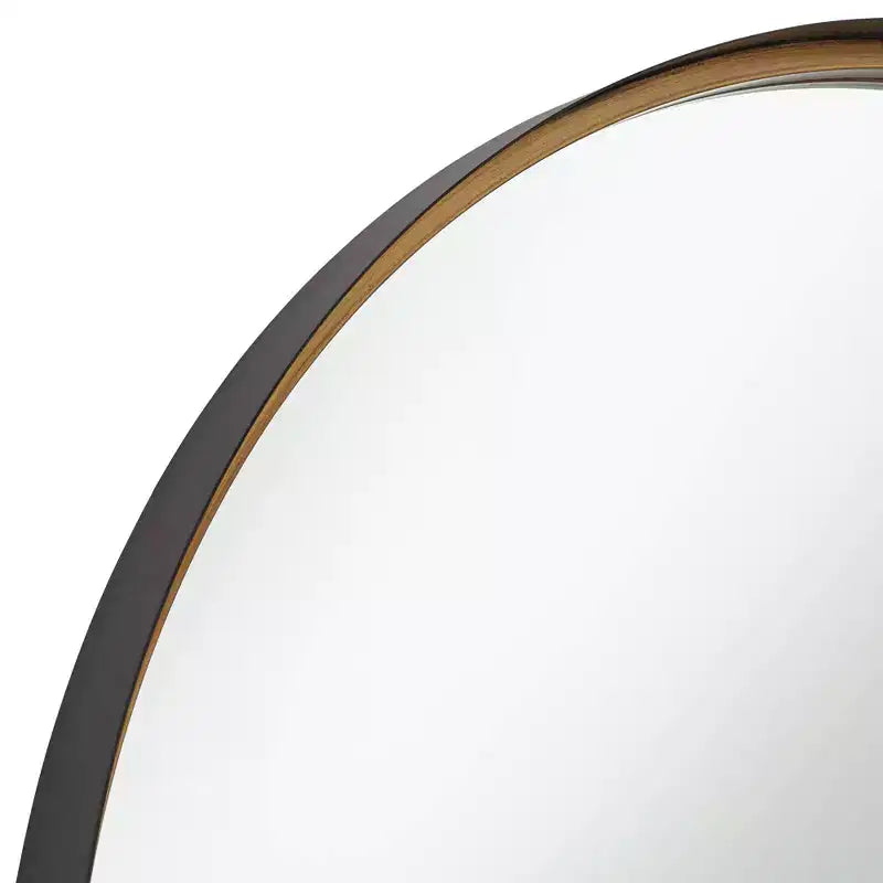 Miroir mural rond Uttermost Andi noir et or 34 po