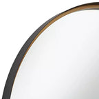 Miroir mural rond Uttermost Andi noir et or 34 po