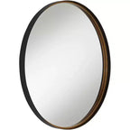Miroir mural rond Uttermost Andi noir et or 34 po