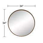 Miroir mural rond Uttermost Andi noir et or 34 po