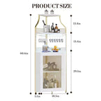 Meuble à vin d'angle, porte-bouteilles en métal pouvant contenir plus de 50 bouteilles et verres, rangement à vin au sol pour cuisine, salle à manger, bureau, bar