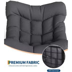 Fauteuil à bascule d'extérieur Papasan TROPOW, fauteuil œuf en osier surdimensionné pour patio avec coussin épais et moelleux, transat à bascule, fauteuil de lecture confortable pour balcon