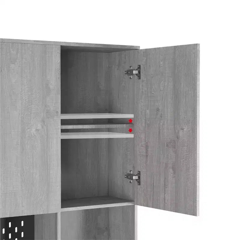 Okak 74 Buffet Autoportant avec Rangement, Armoire de Rangement Moderne avec Support Micro-ondes et Station de Recharge