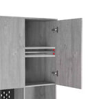Okak 74 Buffet Autoportant avec Rangement, Armoire de Rangement Moderne avec Support Micro-ondes et Station de Recharge
