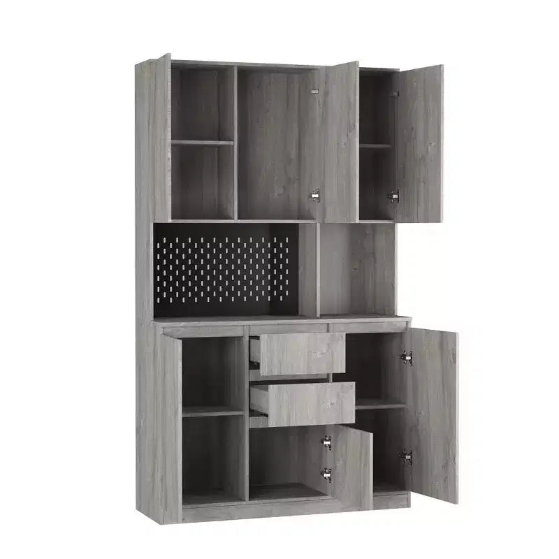 Okak 74 Buffet Autoportant avec Rangement, Armoire de Rangement Moderne avec Support Micro-ondes et Station de Recharge