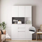 Okak 74 Buffet Autoportant avec Rangement, Armoire de Rangement Moderne avec Support Micro-ondes et Station de Recharge