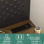 Okak 74 Buffet Autoportant avec Rangement, Armoire de Rangement Moderne avec Support Micro-ondes et Station de Recharge