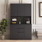 Okak 74 Buffet Autoportant avec Rangement, Armoire de Rangement Moderne avec Support Micro-ondes et Station de Recharge