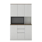 Okak 74 Buffet Autoportant avec Rangement, Armoire de Rangement Moderne avec Support Micro-ondes et Station de Recharge