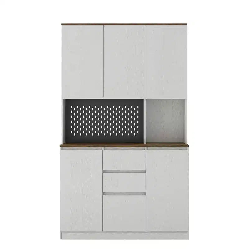 Okak 74 Buffet Autoportant avec Rangement, Armoire de Rangement Moderne avec Support Micro-ondes et Station de Recharge