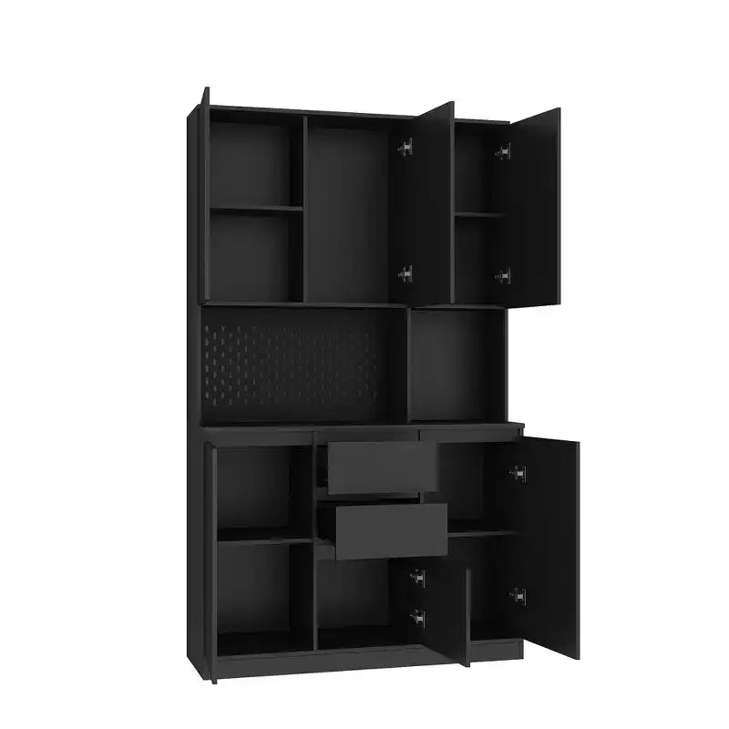 Okak 74 Buffet Autoportant avec Rangement, Armoire de Rangement Moderne avec Support Micro-ondes et Station de Recharge