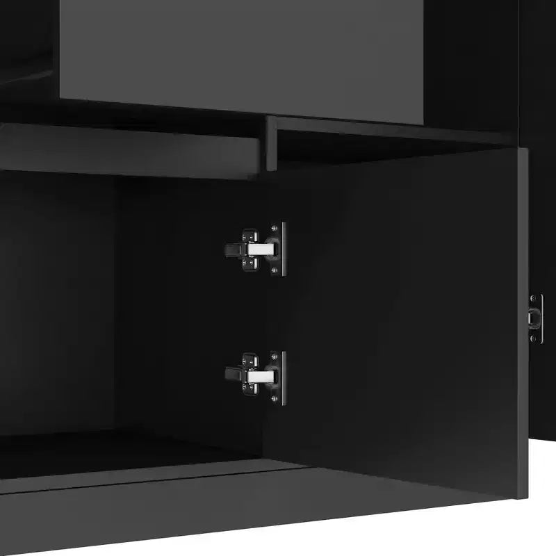 Okak 74 Buffet Autoportant avec Rangement, Armoire de Rangement Moderne avec Support Micro-ondes et Station de Recharge