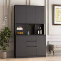 Okak 74 Buffet Autoportant avec Rangement, Armoire de Rangement Moderne avec Support Micro-ondes et Station de Recharge