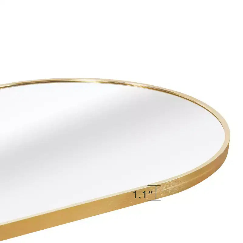Miroir de sol Whisen 63x20 pouces en forme de pilule, design incassable