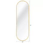 Miroir de sol Whisen 63x20 pouces en forme de pilule, design incassable