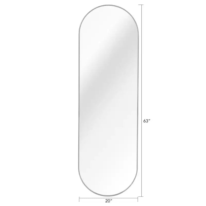 Miroir de sol Whisen 63x20 pouces en forme de pilule, design incassable