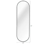 Miroir de sol Whisen 63x20 pouces en forme de pilule, design incassable