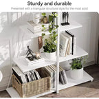Étagère en forme de voilier, bibliothèque, design échelle à 4 niveaux, étagères de rangement autoportantes robustes, gain de place pour salon, bureau, chambre