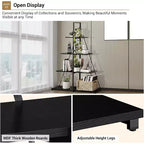 Étagère en forme de voilier, bibliothèque, design échelle à 4 niveaux, étagères de rangement autoportantes robustes, gain de place pour salon, bureau, chambre