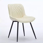 Zeus & Ruta – Lot de 2 chaises de salle à manger modernes du milieu du siècle en similicuir rembourré, confortables pour la cuisine et la salle à manger