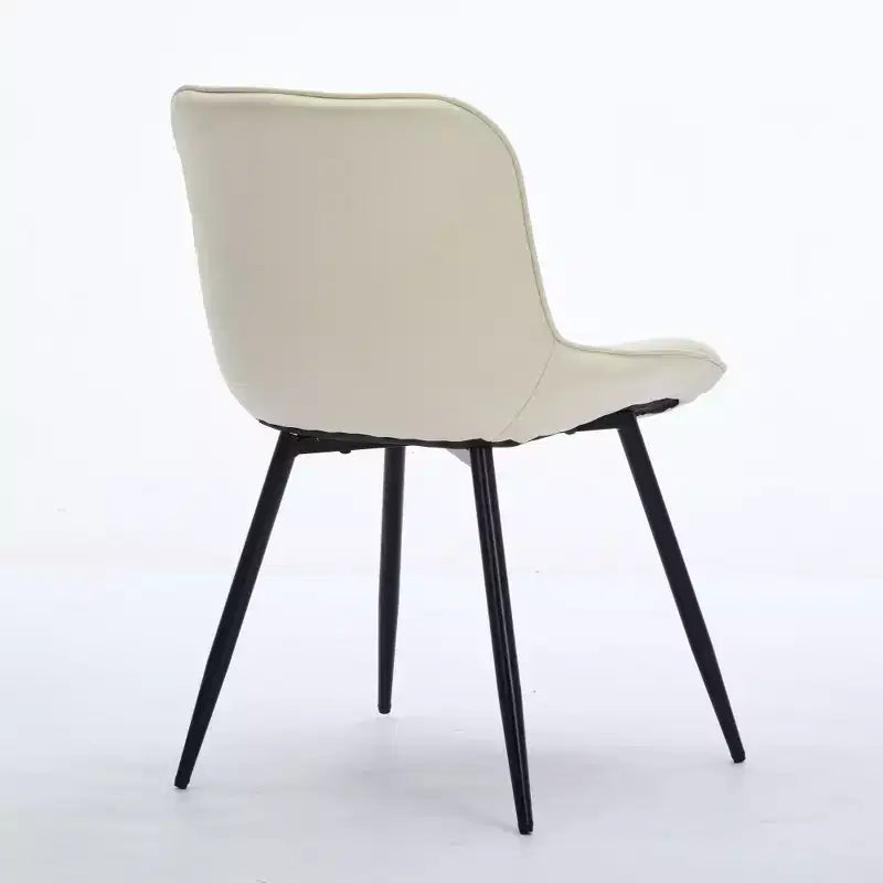 Zeus & Ruta – Lot de 2 chaises de salle à manger modernes du milieu du siècle en similicuir rembourré, confortables pour la cuisine et la salle à manger