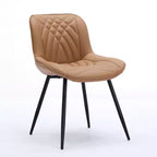 Zeus & Ruta – Lot de 2 chaises de salle à manger modernes du milieu du siècle en similicuir rembourré, confortables pour la cuisine et la salle à manger
