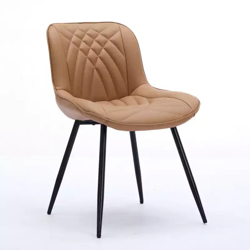 Zeus & Ruta – Lot de 2 chaises de salle à manger modernes du milieu du siècle en similicuir rembourré, confortables pour la cuisine et la salle à manger