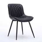 Zeus & Ruta – Lot de 2 chaises de salle à manger modernes du milieu du siècle en similicuir rembourré, confortables pour la cuisine et la salle à manger