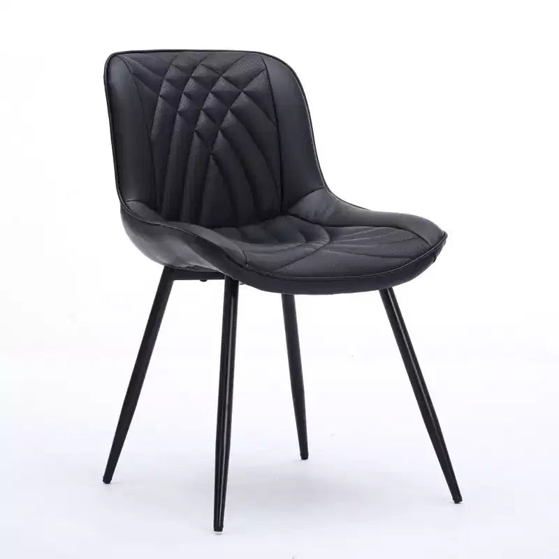 Zeus & Ruta – Lot de 2 chaises de salle à manger modernes du milieu du siècle en similicuir rembourré, confortables pour la cuisine et la salle à manger