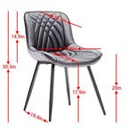 Zeus & Ruta – Lot de 2 chaises de salle à manger modernes du milieu du siècle en similicuir rembourré, confortables pour la cuisine et la salle à manger
