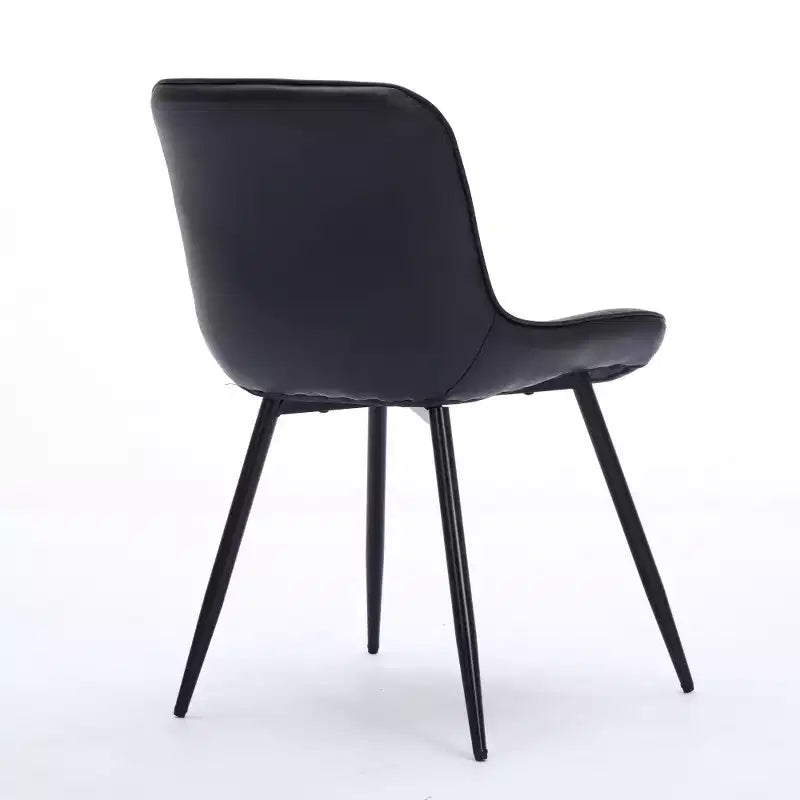 Zeus & Ruta – Lot de 2 chaises de salle à manger modernes du milieu du siècle en similicuir rembourré, confortables pour la cuisine et la salle à manger