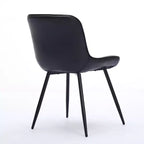 Zeus & Ruta – Lot de 2 chaises de salle à manger modernes du milieu du siècle en similicuir rembourré, confortables pour la cuisine et la salle à manger