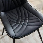 Zeus & Ruta – Lot de 2 chaises de salle à manger modernes du milieu du siècle en similicuir rembourré, confortables pour la cuisine et la salle à manger