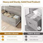 Commode 5 tiroirs pour chambre à coucher, commode haute de 130 cm, armoire à tiroirs verticale autoportante avec rangement, commode de rangement en bois pour salon, couloir
