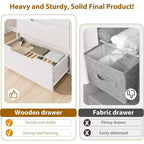 Commode 5 tiroirs pour chambre à coucher, commode haute de 130 cm, armoire à tiroirs verticale autoportante avec rangement, commode de rangement en bois pour salon, couloir