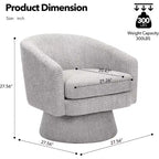 Fauteuil pivotant, fauteuil de lecture pivotant en chenille à 360°, fauteuil de salon moderne avec espace de rangement pour salon et chambre à coucher