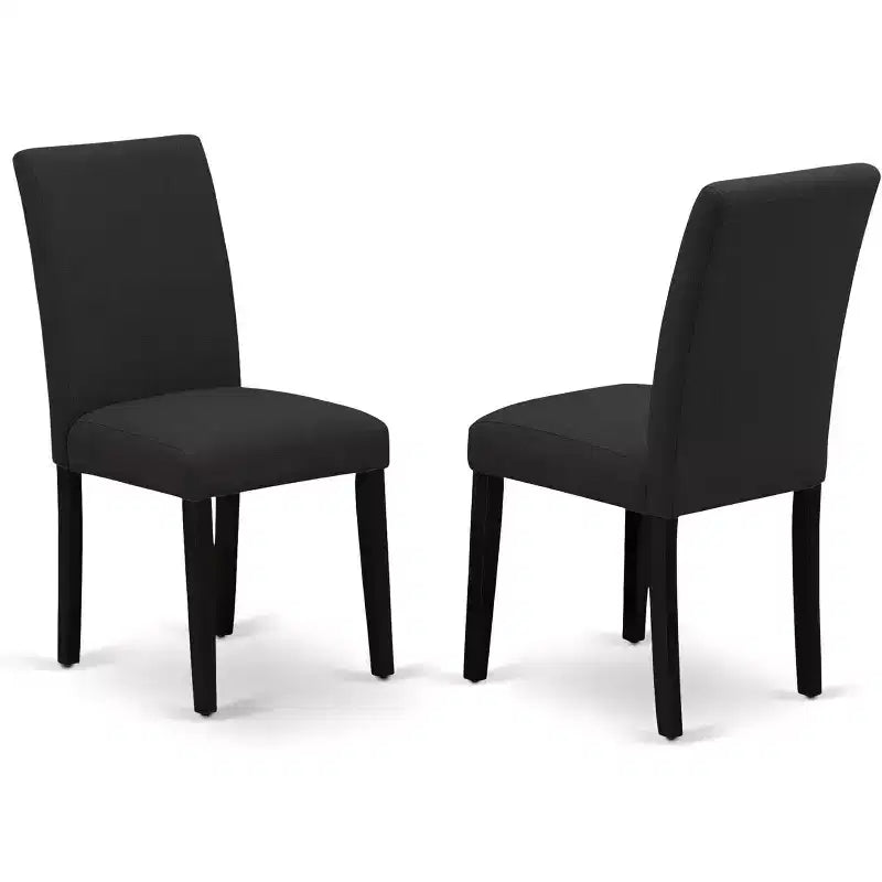 Ensemble de salle à manger 7 pièces HomeStock Belmont avec table rectangulaire et 6 chaises - Finition noire