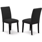 Ensemble de salle à manger 7 pièces HomeStock Belmont avec table rectangulaire et 6 chaises - Finition noire