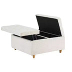 Table basse pouf de rangement en cuir avec plateau relevable, banc pouf capitonné en similicuir pour chambre à coucher et salon