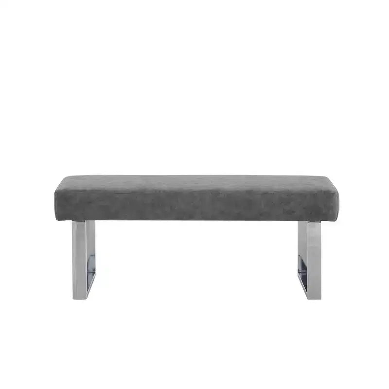 Chintaly Imports, Banc rembourré gris moderne, Gris
