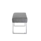 Chintaly Imports, Banc rembourré gris moderne, Gris