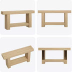 Table console Acekool Farmhouse, table d'entrée à 2 niveaux avec étagère de rangement, longue table de canapé pour couloir, salon, accent rustique